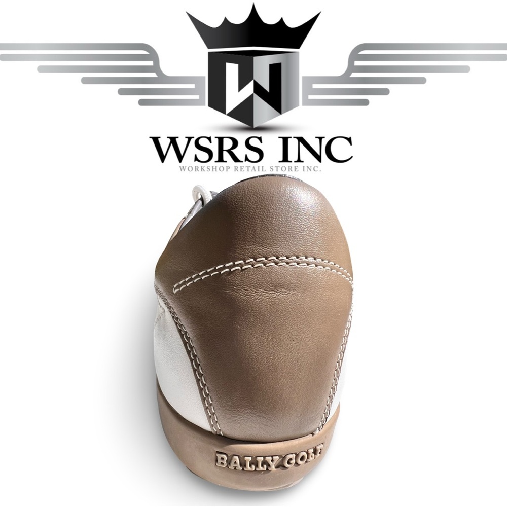 Bally White Beige Taupe Golf Shoes 7.5 View 6